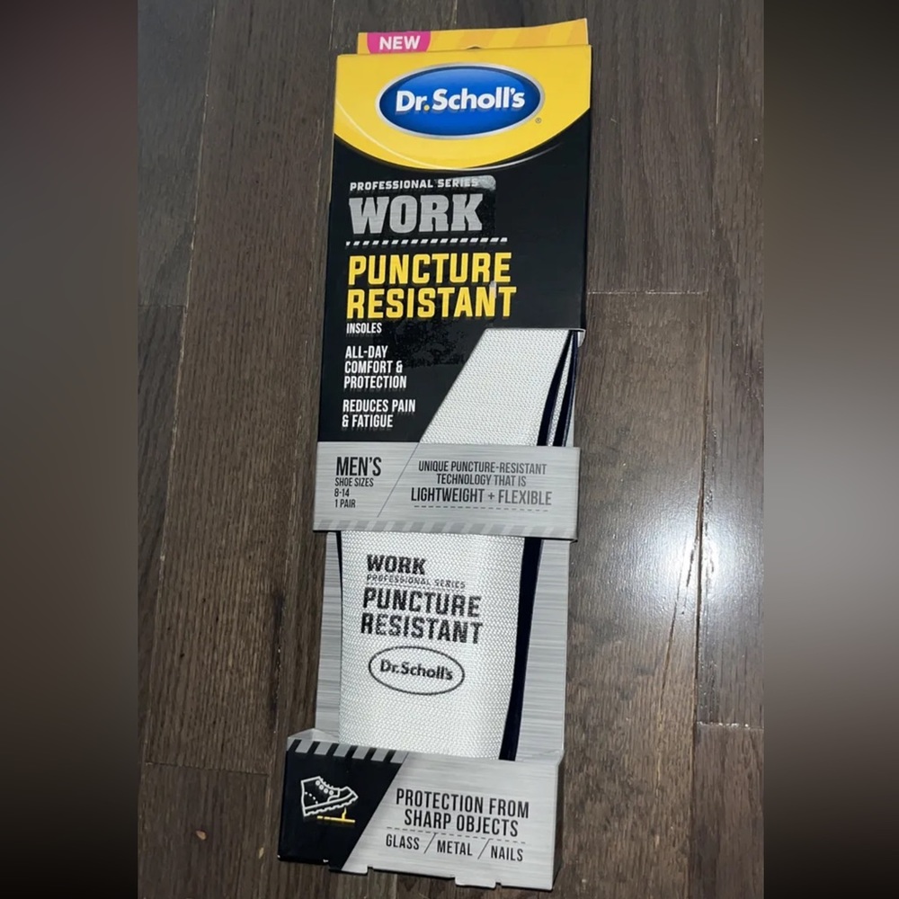Dr. Scholl's Professional Series Work Puncture Resistant Insoles, Men's 8-14